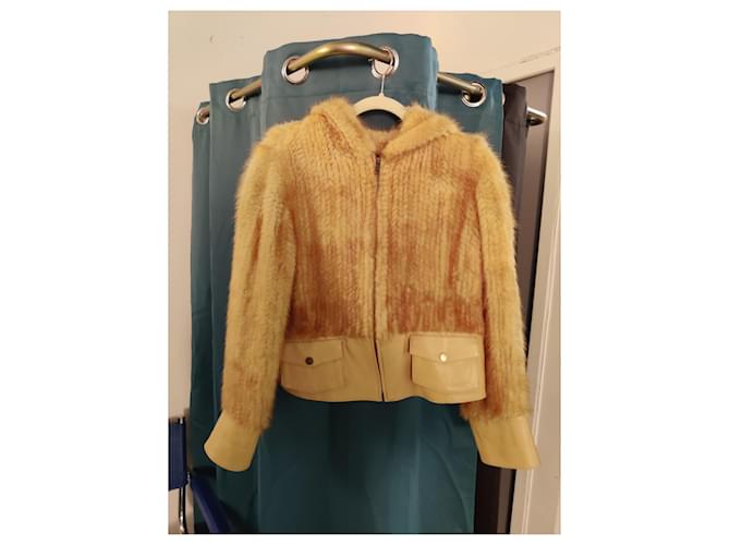 Giacca di visone Sam Rone Beige Caramello - vista 3