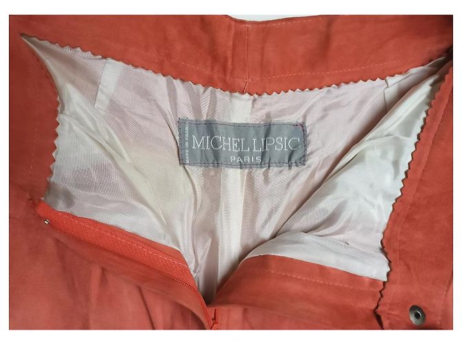 Autre Marque Pantaloncini Michel Lipsic Corallo Scamosciati - Ansicht 3