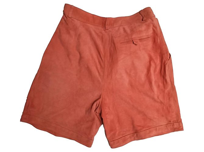 Autre Marque Pantaloncini Michel Lipsic Corallo Scamosciati - Ansicht 4