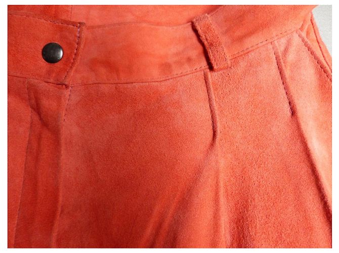 Autre Marque Pantaloncini Michel Lipsic Corallo Scamosciati - Ansicht 6