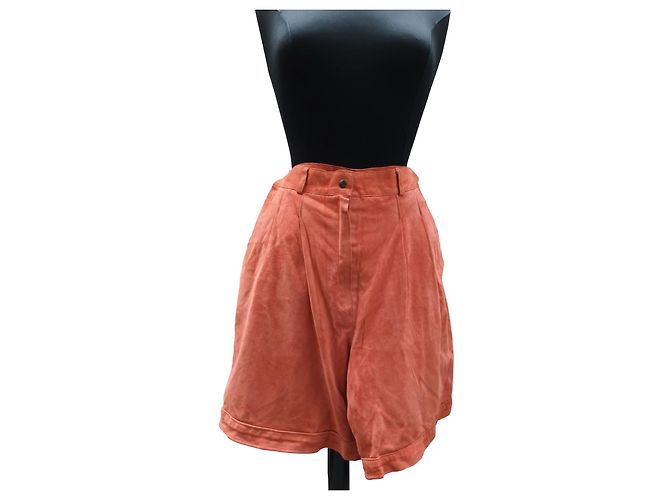 Autre Marque Pantaloncini Michel Lipsic Corallo Scamosciati - Ansicht 7