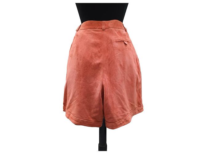 Autre Marque Pantaloncini Michel Lipsic Corallo Scamosciati - Ansicht 8