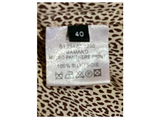 Joseph Vestido de seda com mangas e barra com babados Preto Bege - vista 4