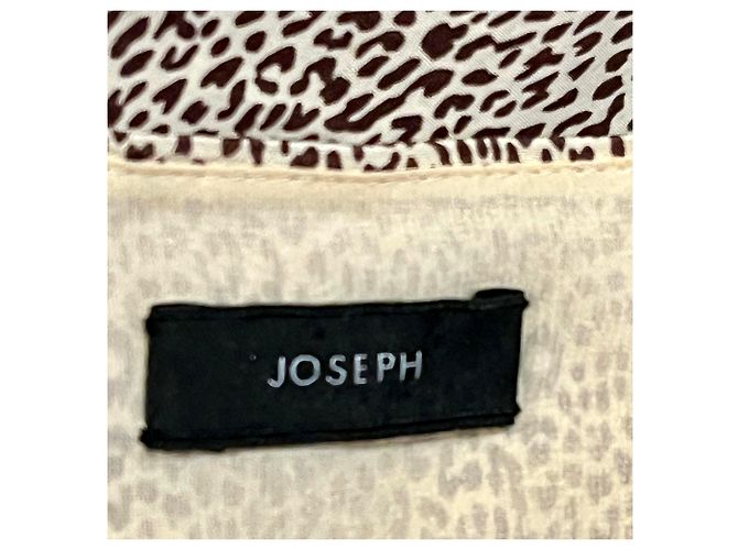 Joseph Vestido de seda com mangas e barra com babados Preto Bege - vista 5