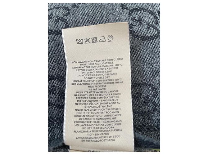 Marmont Gucci Schal GG Monogramm wendbar grau Wolle - Ansicht 11