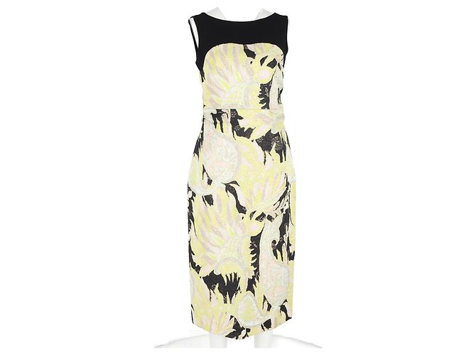 Abito midi senza maniche stampato Paisley di Dries Van Noten in viscosa multicolore - vista 4