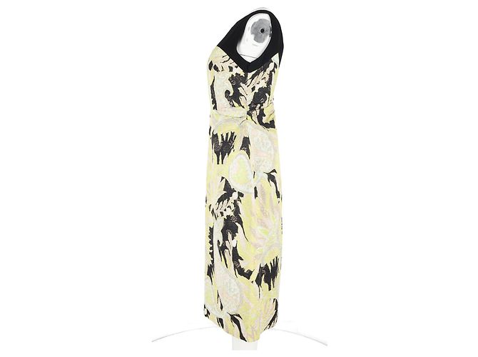 Abito midi senza maniche stampato Paisley di Dries Van Noten in viscosa multicolore - vista 5