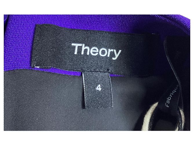 Theory Abito senza maniche al ginocchio in triacetato viola Porpora - vista 11