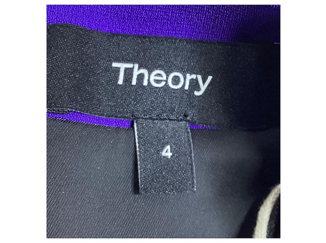 Theory Abito senza maniche al ginocchio in triacetato viola Porpora - vista 5