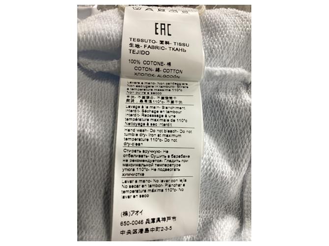 Pull MSGM en coton blanc avec logo - vue 12