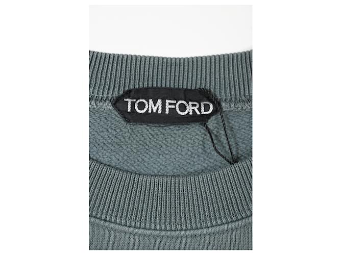 Tom Ford Rundhals-Pullover aus grauer Baumwolle - Ansicht 10