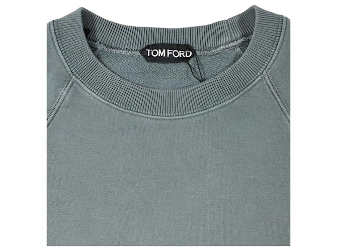 Tom Ford Rundhals-Pullover aus grauer Baumwolle - Ansicht 4
