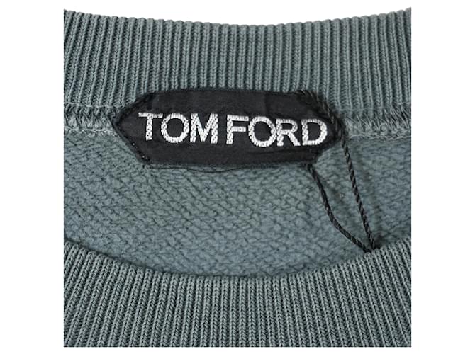 Tom Ford Rundhals-Pullover aus grauer Baumwolle - Ansicht 5