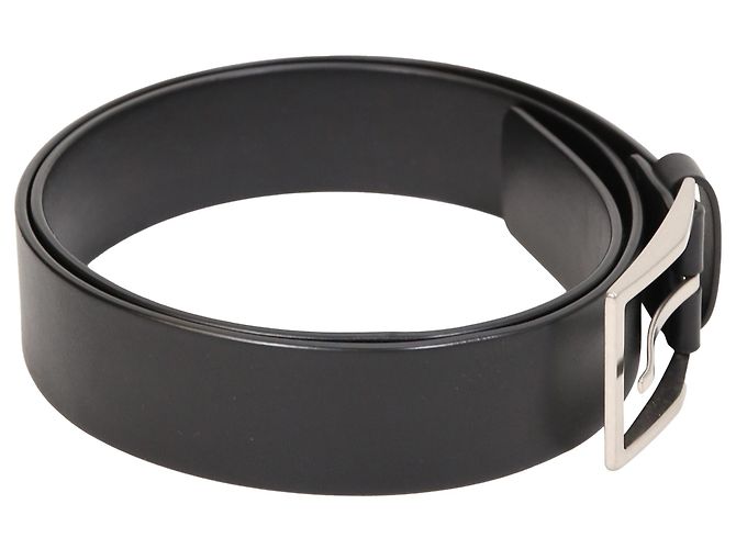 Cinturón básico Bottega Veneta en cuero negro - vista 4