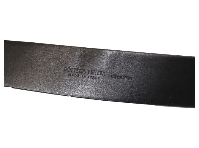 Cinturón básico Bottega Veneta en cuero negro - vista 5