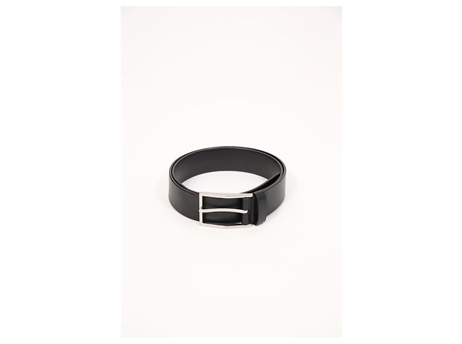 Cinturón básico Bottega Veneta en cuero negro - vista 7