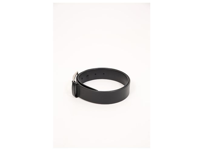 Cinturón básico Bottega Veneta en cuero negro - vista 8