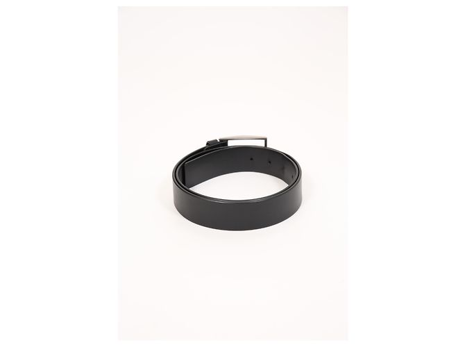 Cinturón básico Bottega Veneta en cuero negro - vista 9