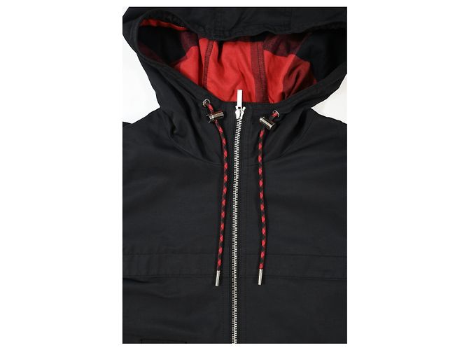 Veste parka à capuche zippée Dior avec poches en polyester noir - vue 10
