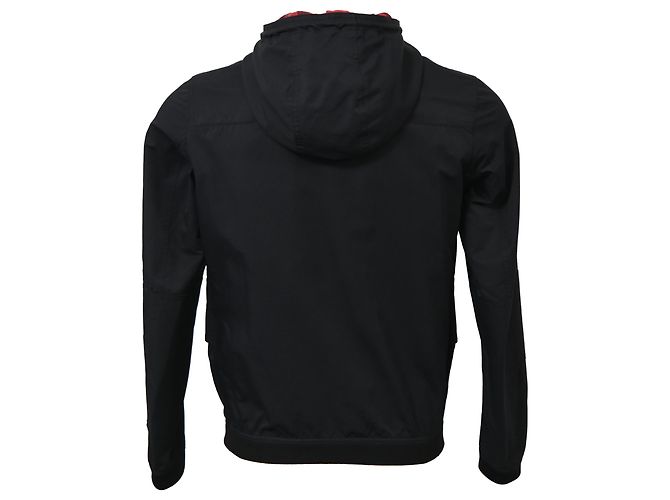 Veste parka à capuche zippée Dior avec poches en polyester noir - vue 3