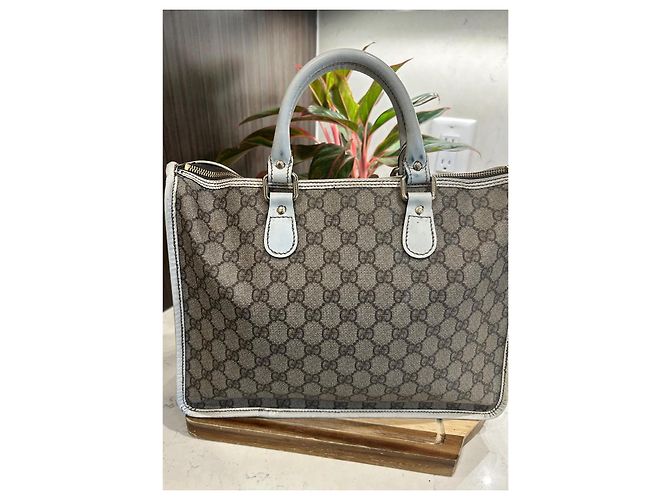 Borsa Gucci Supreme Joy in Pelle Beige Crudo Cachi - vista 3