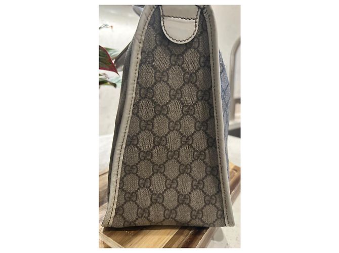Borsa Gucci Supreme Joy in Pelle Beige Crudo Cachi - vista 4