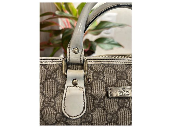Borsa Gucci Supreme Joy in Pelle Beige Crudo Cachi - vista 6