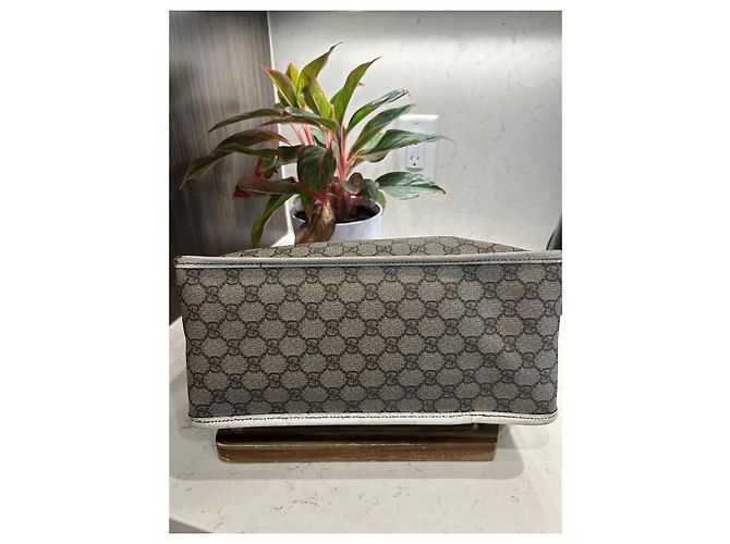Borsa Gucci Supreme Joy in Pelle Beige Crudo Cachi - vista 8