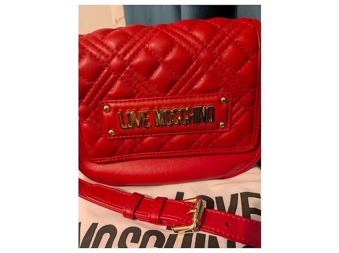 Borsa a mano Love Moschino in pelle rossa Rosso - vista 3