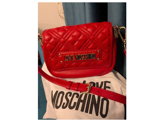Borsa a mano Love Moschino in pelle rossa Rosso - vista 5