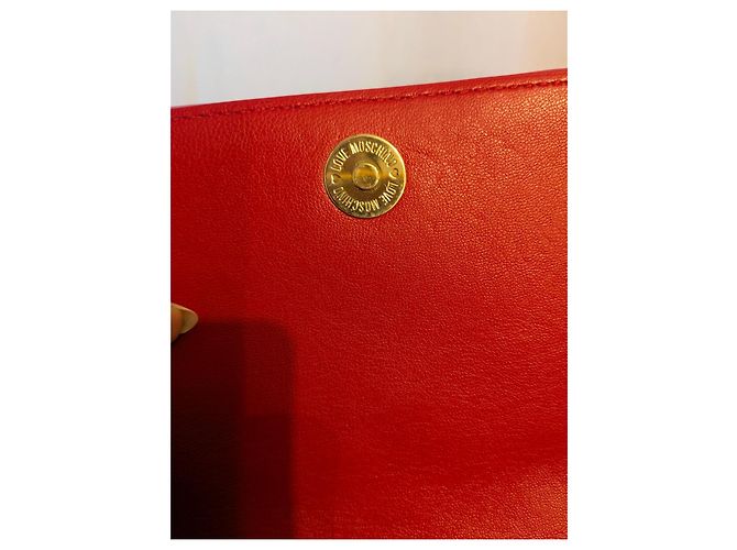 Borsa a mano Love Moschino in pelle rossa Rosso - vista 7