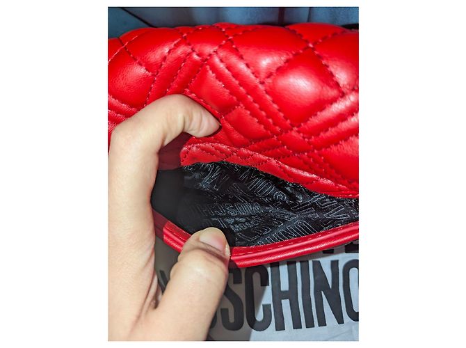 Borsa a mano Love Moschino in pelle rossa Rosso - vista 8