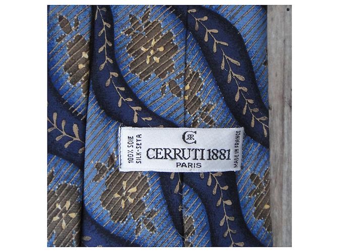 Cravatta Cerruti 1881 in seta blu - vista 2