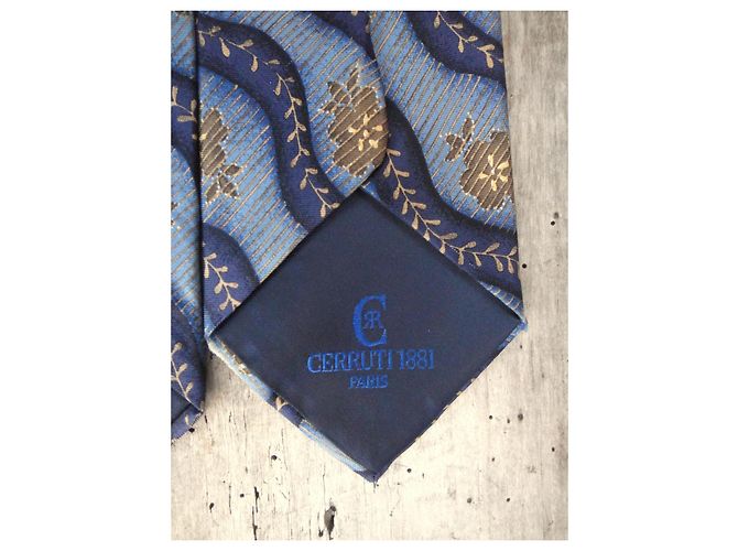 Cravatta Cerruti 1881 in seta blu - vista 3