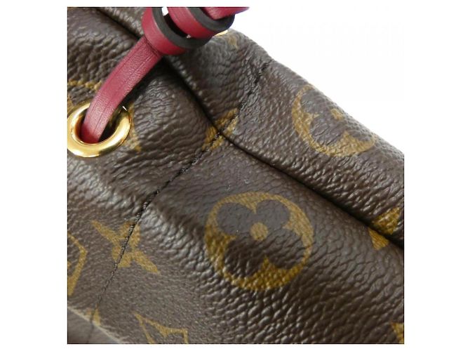 Pochette Louis Vuitton Monogram Posh Noe M43445 Marrone Fuschia - vista 3