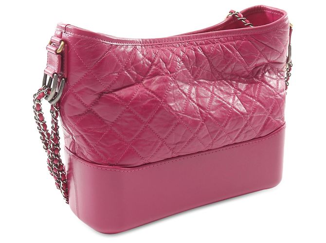 Chanel Rosa Medio Pelle di Vitello Invecchiata Gabrielle Crossbody - vista 2