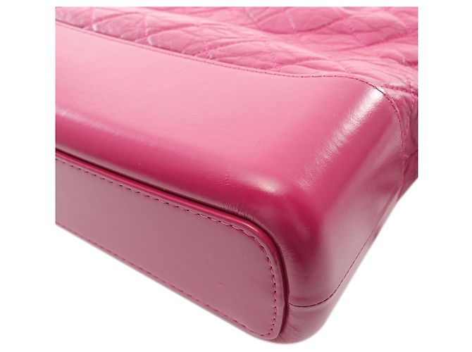 Chanel Rosa Medio Pelle di Vitello Invecchiata Gabrielle Crossbody - vista 8