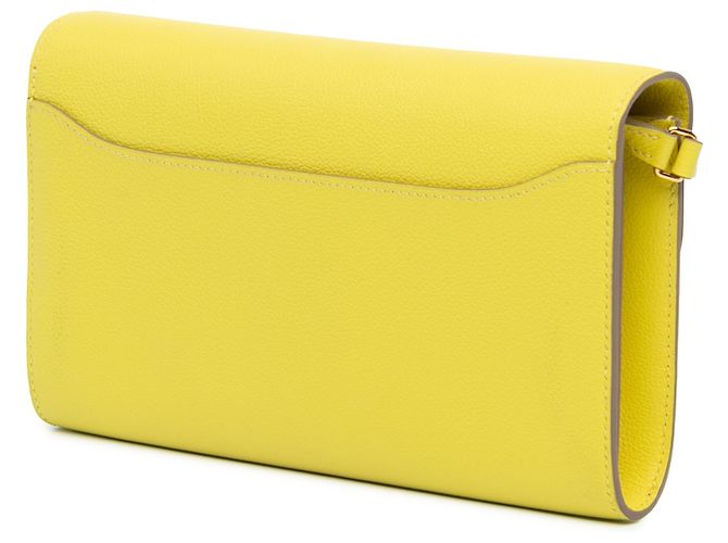 Portafoglio Hermès Constance Wallet To Go in Evercolor Giallo - vista 2