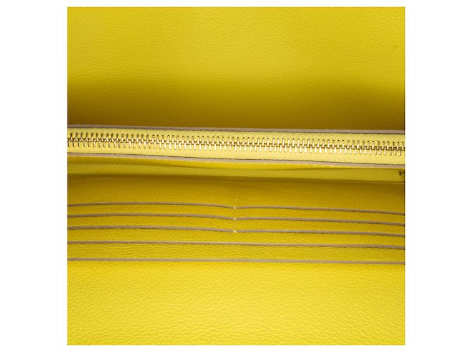 Portafoglio Hermès Constance Wallet To Go in Evercolor Giallo - vista 4