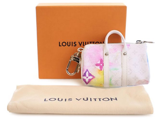 Charm e portachiavi Keepall in acquerello monogramma rosa Louis Vuitton - vista 10
