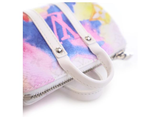 Charm e portachiavi Keepall in acquerello monogramma rosa Louis Vuitton - vista 6