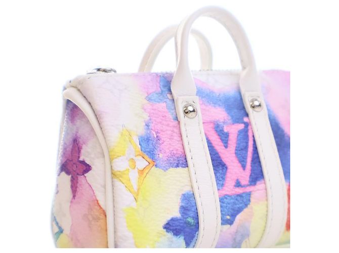 Charm e portachiavi Keepall in acquerello monogramma rosa Louis Vuitton - vista 7