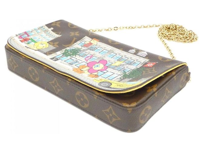 Vivienne Borsa a Spalla Pochette Felicie Monogramma Louis Vuitton Marrone - vista 3