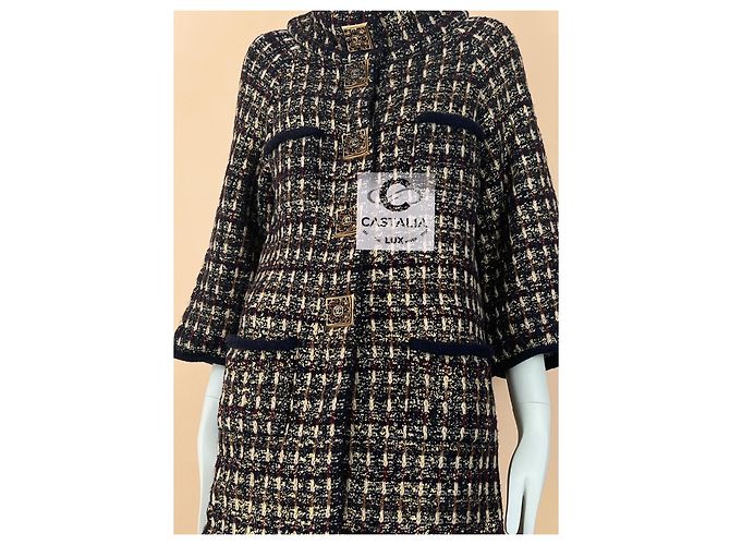 Chanel Abrigo con botones Gripoix icónicos raros de 10K$ Dorado - vista 7