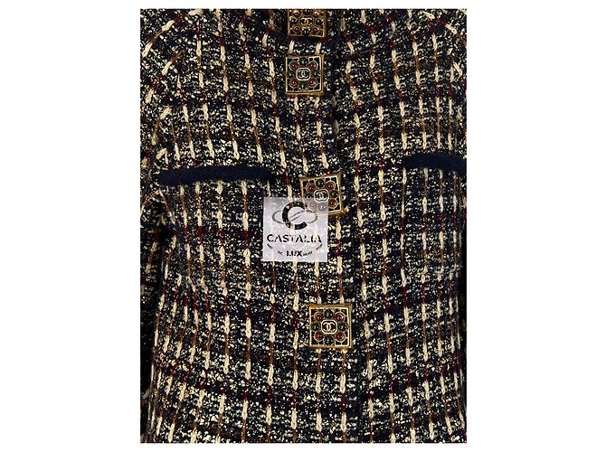 Chanel Abrigo con botones Gripoix icónicos raros de 10K$ Dorado - vista 9
