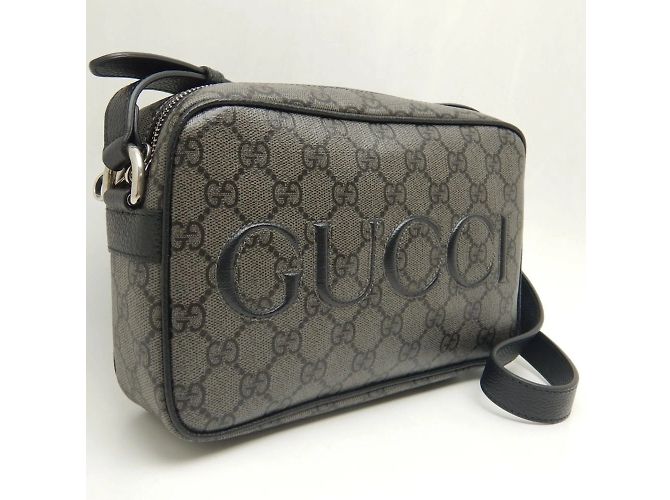 Bolsa de ombro Gucci em lona GG Supreme preta Preto - vista 2