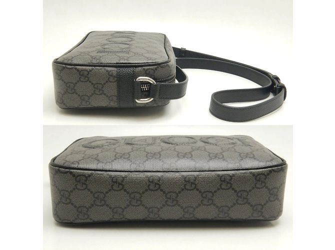 Bolsa de ombro Gucci em lona GG Supreme preta Preto - vista 4