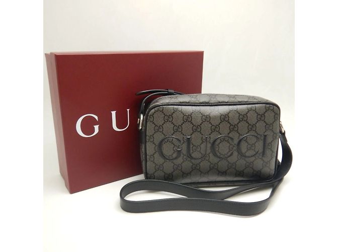 Bolsa de ombro Gucci em lona GG Supreme preta Preto - vista 5
