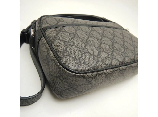 Bolsa de ombro Gucci em lona GG Supreme preta Preto - vista 6