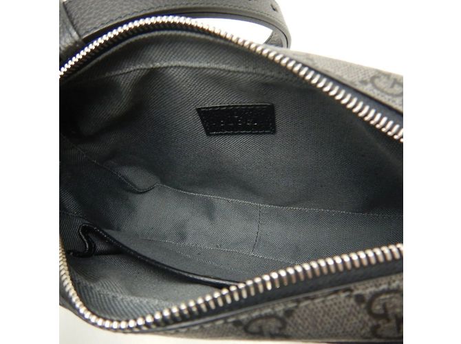Bolsa de ombro Gucci em lona GG Supreme preta Preto - vista 8